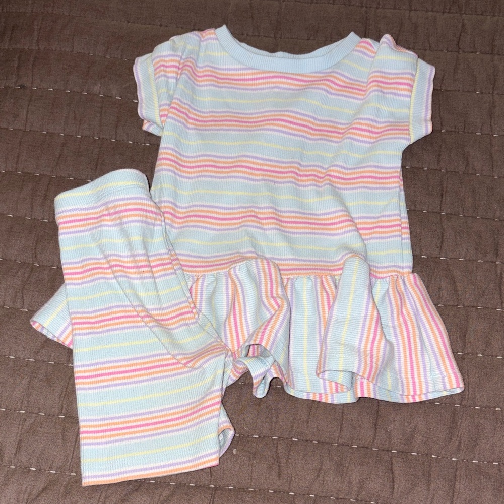 Cat & Jack Pastel Striped Kids Matching Set